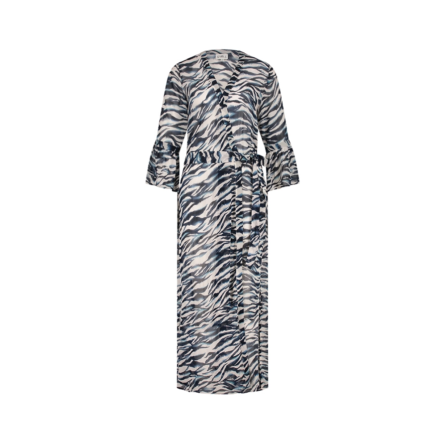 Wavy Water Mantel kurz in blau