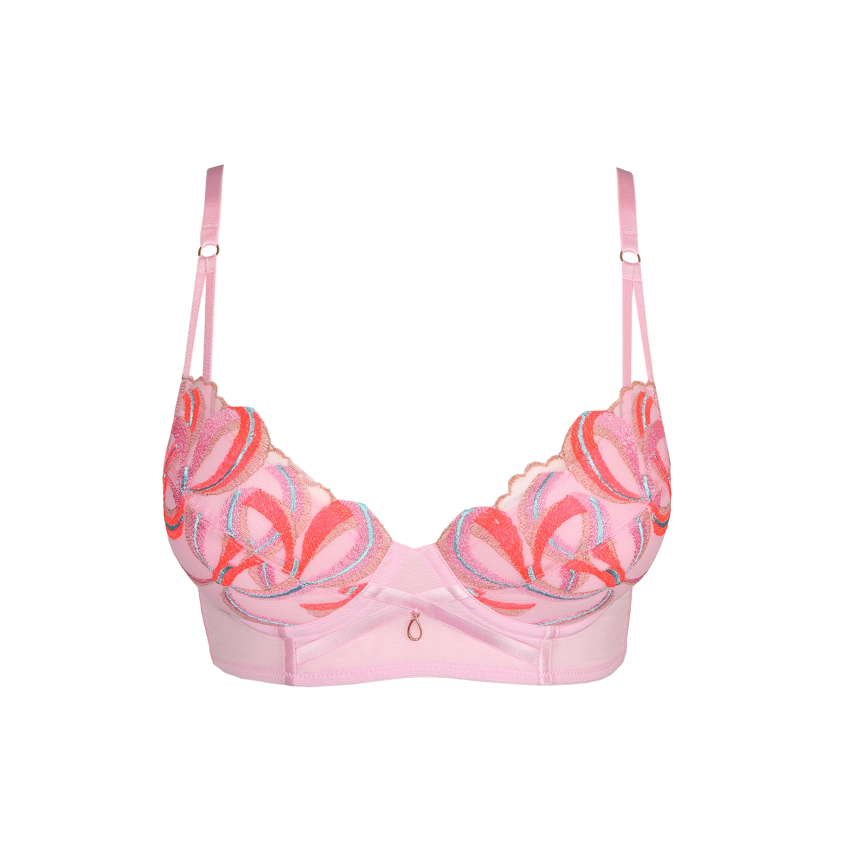 Vita BH mit Bügel, gefüttert in rosa