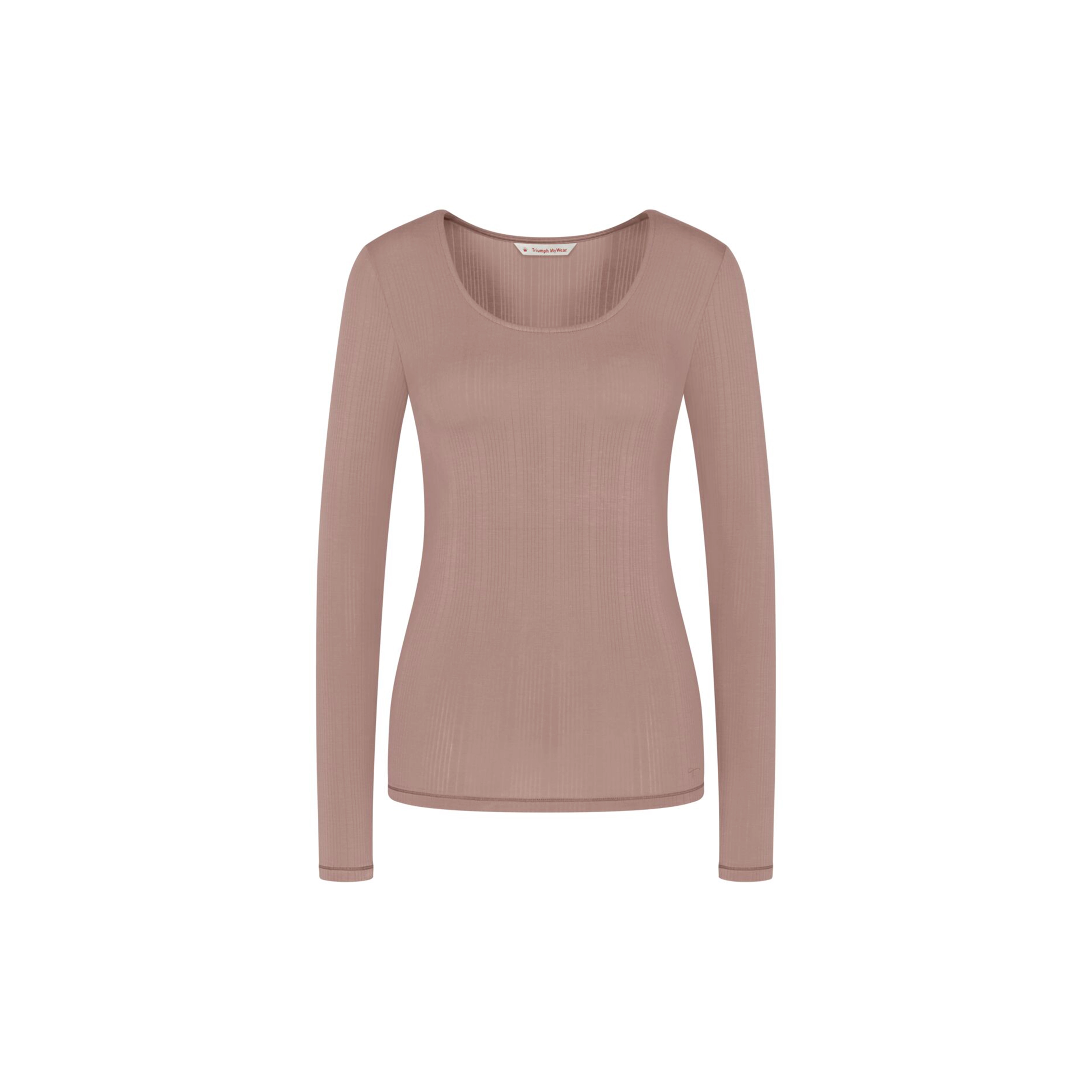 Beauty Layers Shirt Langarm in braun