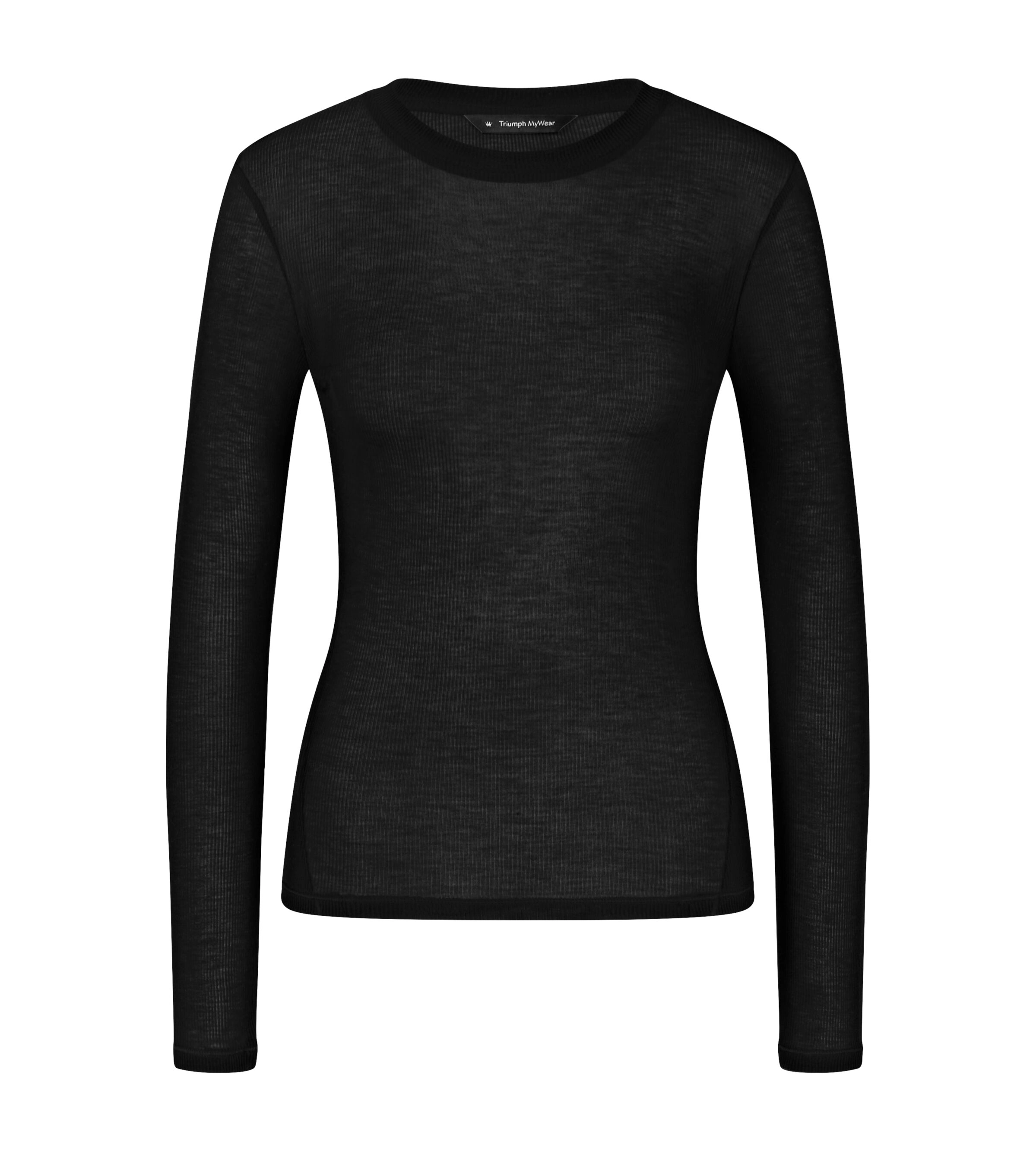 Beauty Layers Shirt Langarm in schwarz