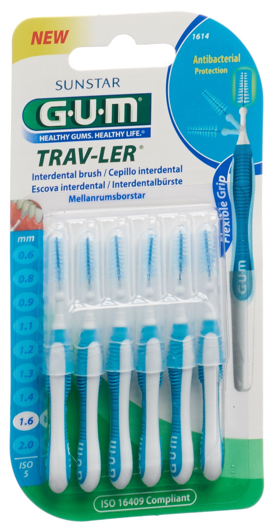 GUM TRAV-LER - 1.6mm ISO 5 conic blau