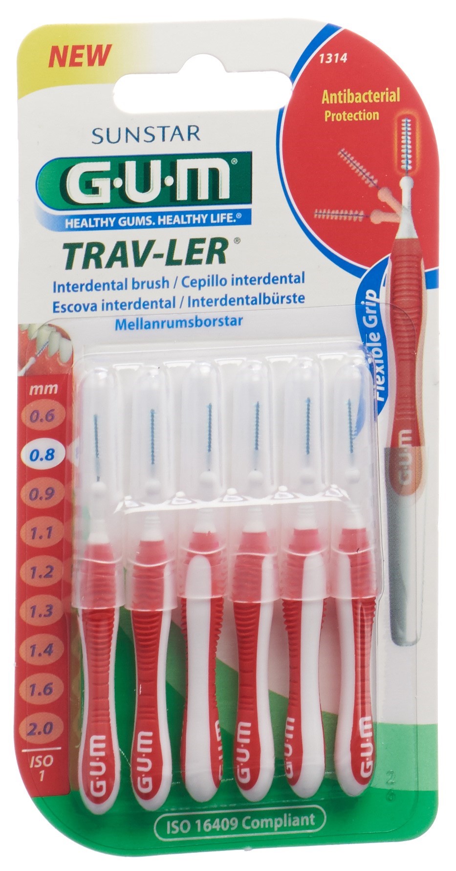 GUM TRAV-LER - 0.8mm ISO 1 cylindric rot