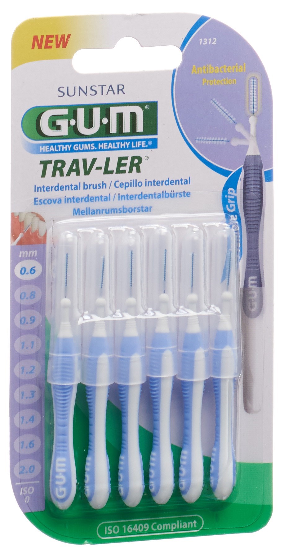 GUM TRAV-LER 0.6mm ISO 1 cylindric lila