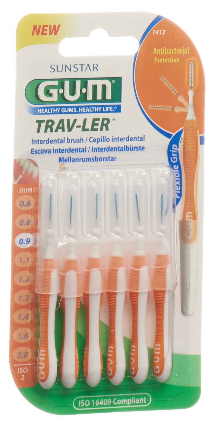 GUM TRAV-LER 0.9mm ISO 2 cylindric orange