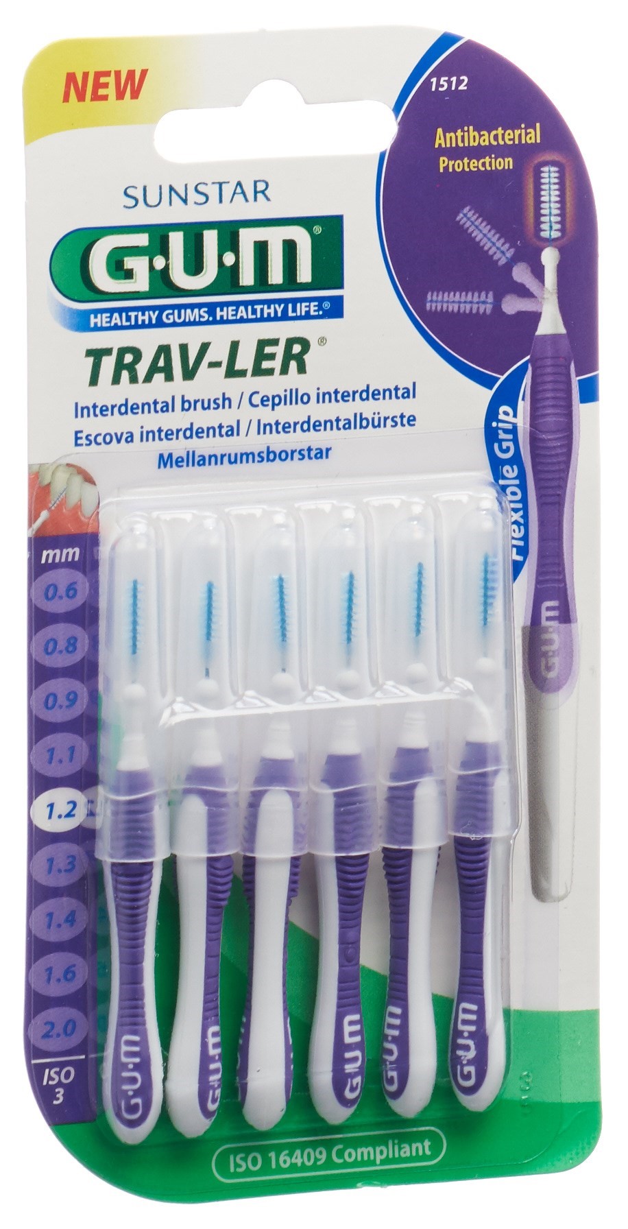 GUM TRAV-LER - 1.2mm ISO 3 cylindric violett