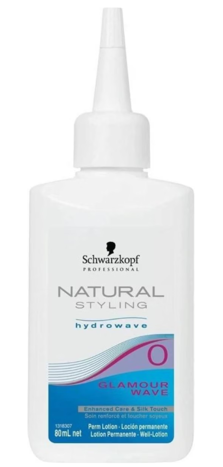 Schwarzkopf Natur Styling Hydrowave Glamour Wave Perm Lotion, für widerspenstiges Haar (80ml)
