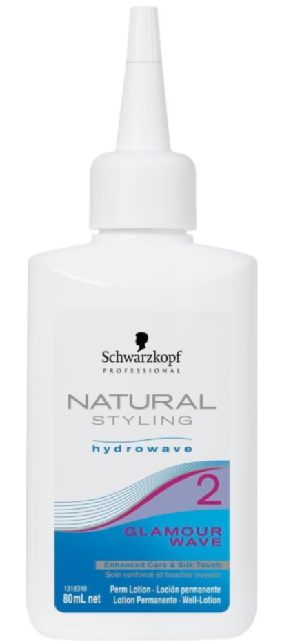 Schwarzkopf Natur Styling Hydrowave Glamour Wave Perm Lotion, für gefärbtes und gesträhntes Haar (80ml)