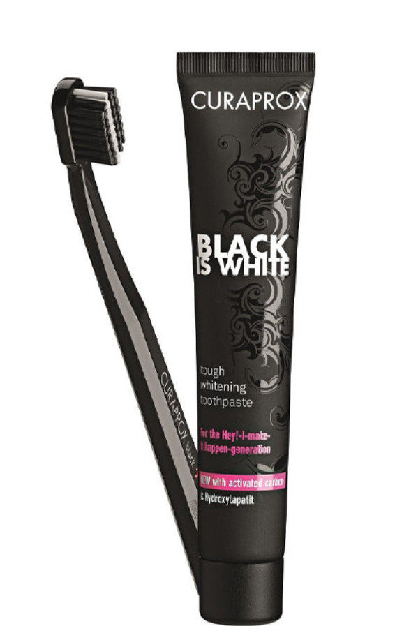 Curaprox Set Black is white Zahnbürste und Zahnpasta (90ml)