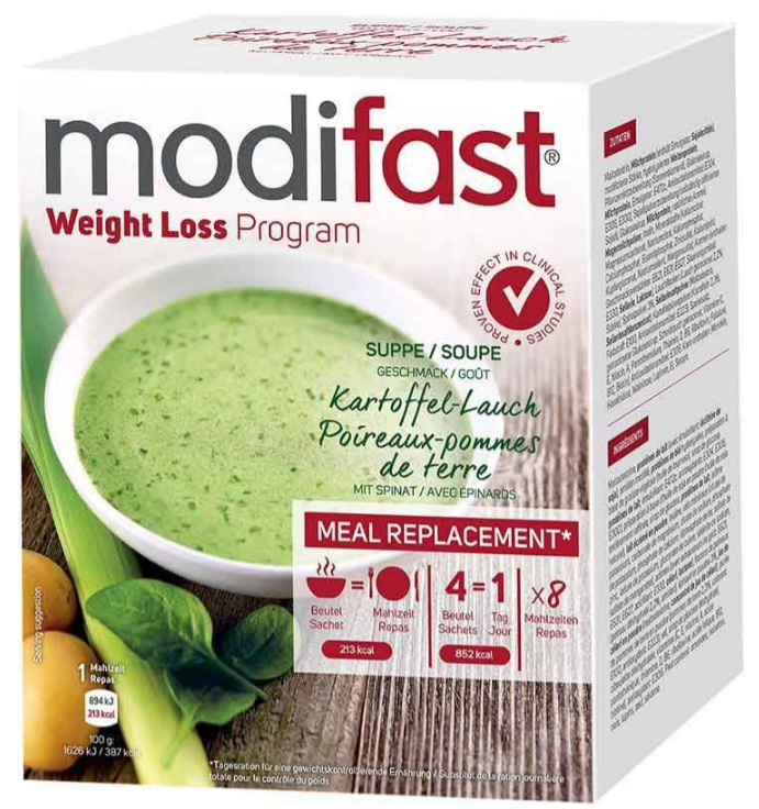 modifast Weight Loss Programm Suppe Kartoffel Lauch (8x55g)