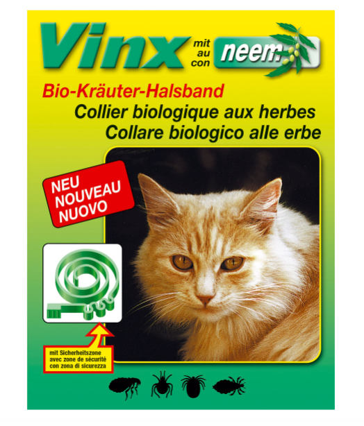 Vinx Neem Kräuter Halsband für Katzen, grün, 35cm (1 Stk)