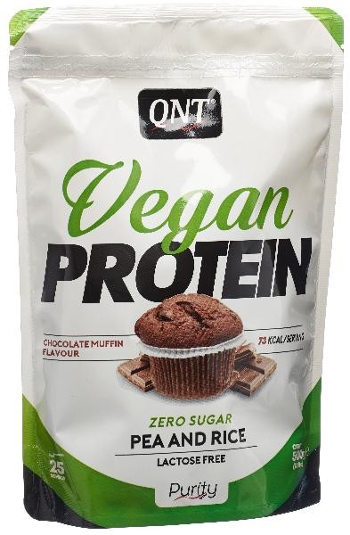 QNT Vegan Protein Zero Sugar-Lactose Free Chocolate Muffin (500g)