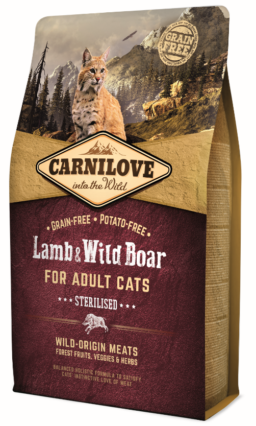 CARNILOVE Adult Lamm & Wildschwein Sterilisierte Katzen (2kg)