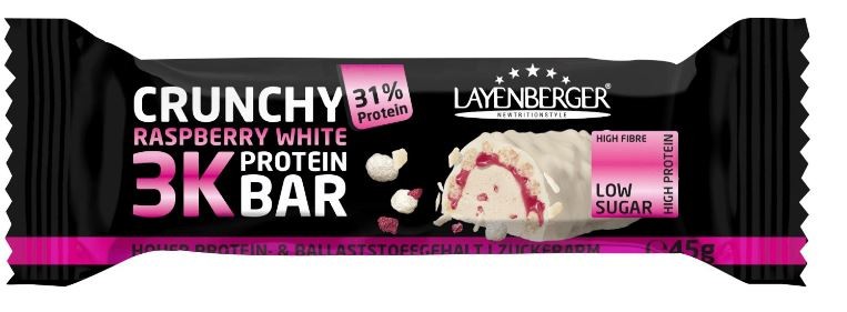 Layenberger 3K Protein Riegel Crunchy Raspberry white (45g)