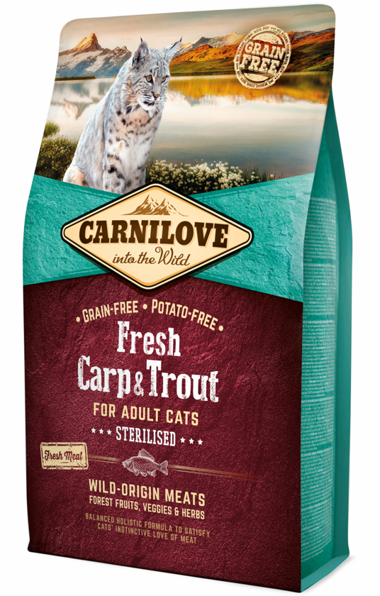 CARNILOVE Adult Fresh Karpfen & Forelle Sterilisierte Katzen (2kg)