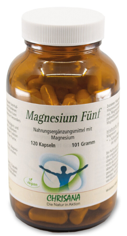 CHRISANA Magnesium Fünf Kapseln (120 Stk)