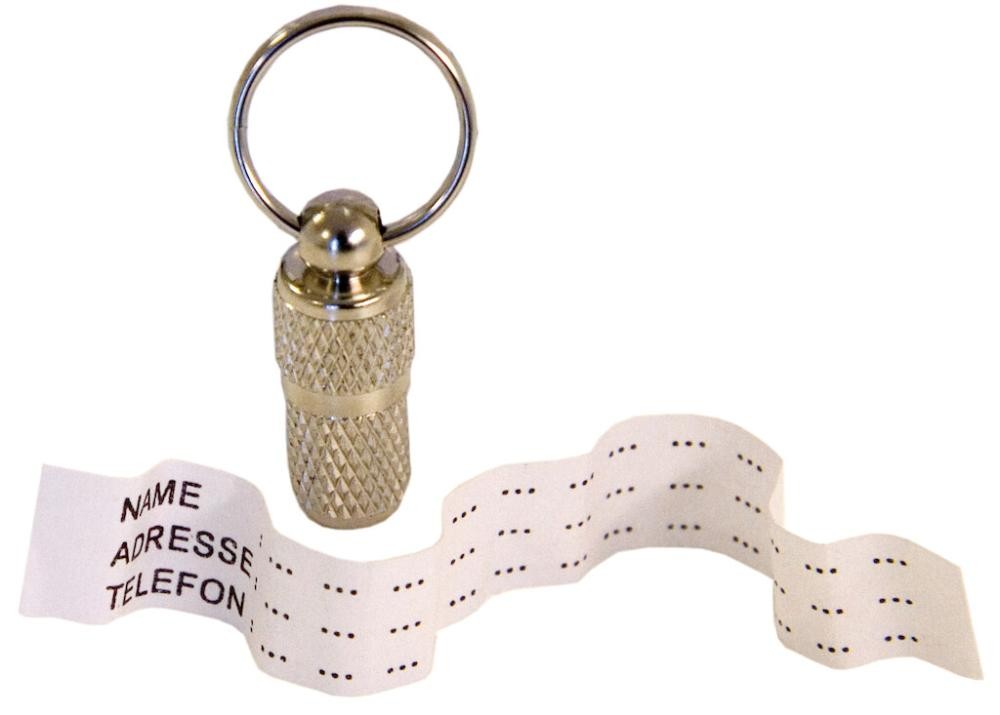 Beeztees Adressröhrchen für Katzen silber 2.2cm (1 Stk)