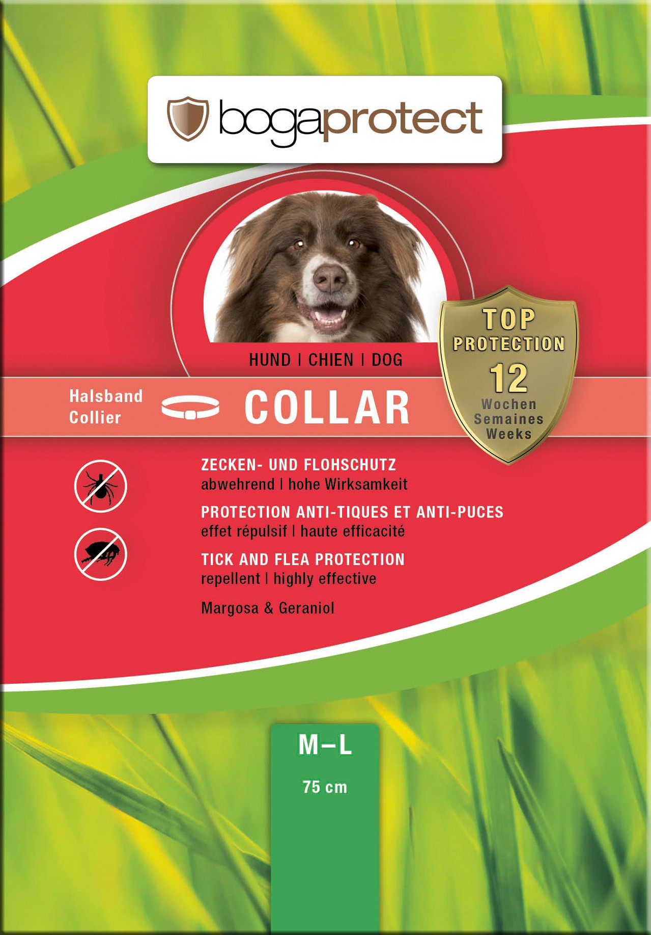 bogaprotect Hundehalsband M-L für Hunde (75cm)