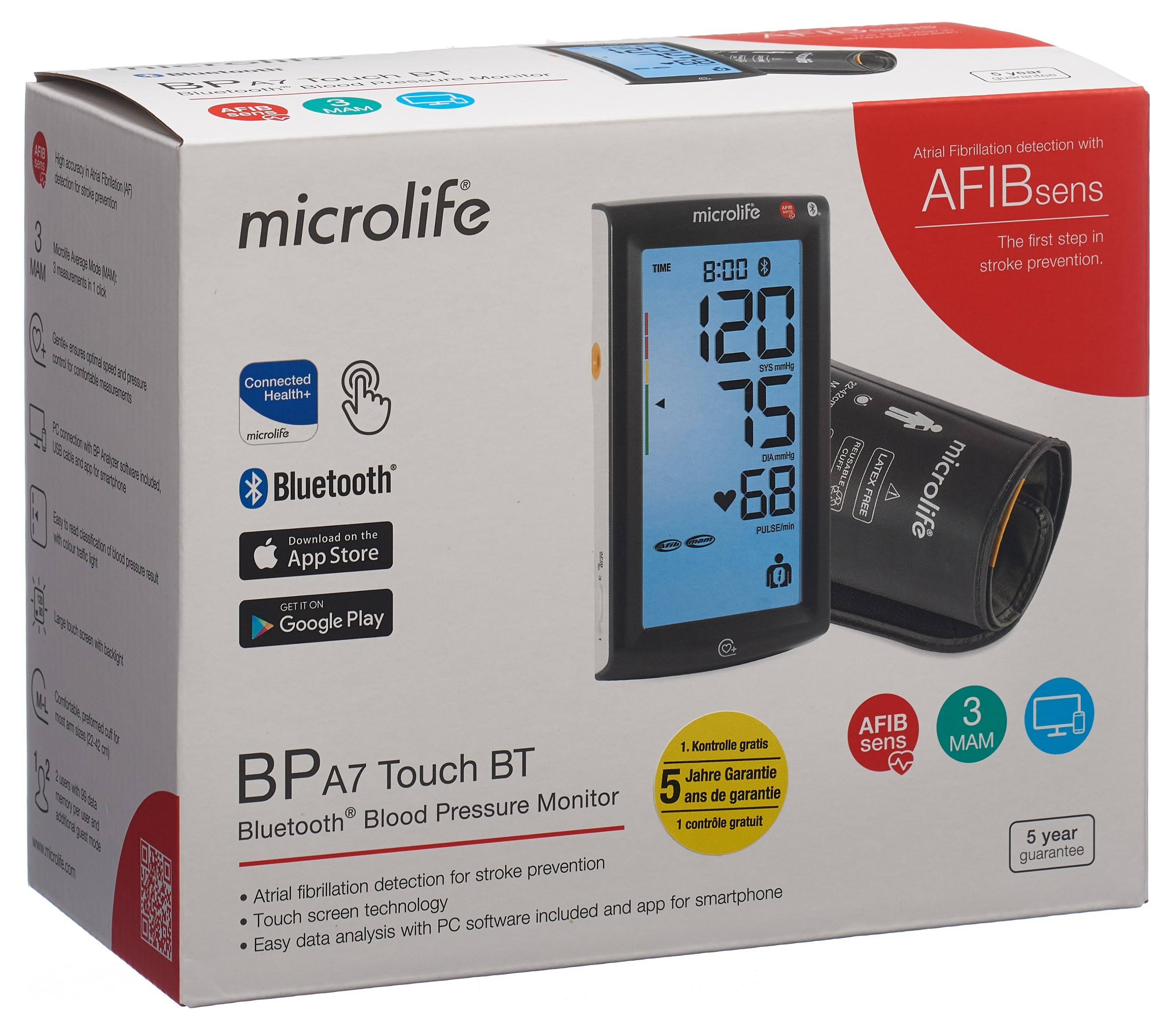 microlife Blutdruckmessgerät A7 Touch Bluetooth (1 Stk)