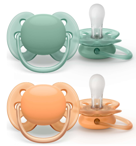 Philips Avent Ultra Soft Schnuller Neutral, 0-6m No Deco (2 Stk)