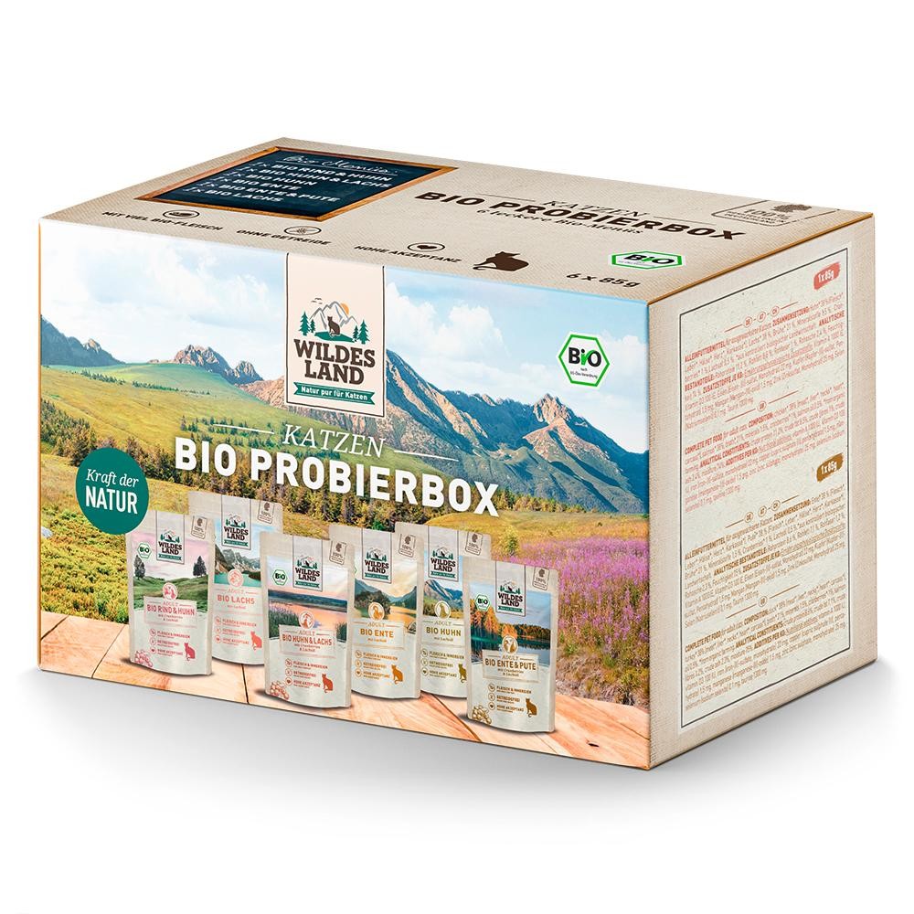 WILDES LAND Katzen Bio Probierbox (6x85g)