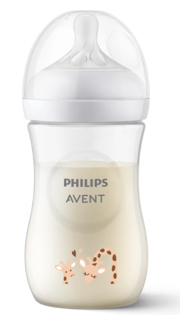 Philips Avent Natural Response Babyflasche, 260ml, 1M+ Giraffe (1 Stk)