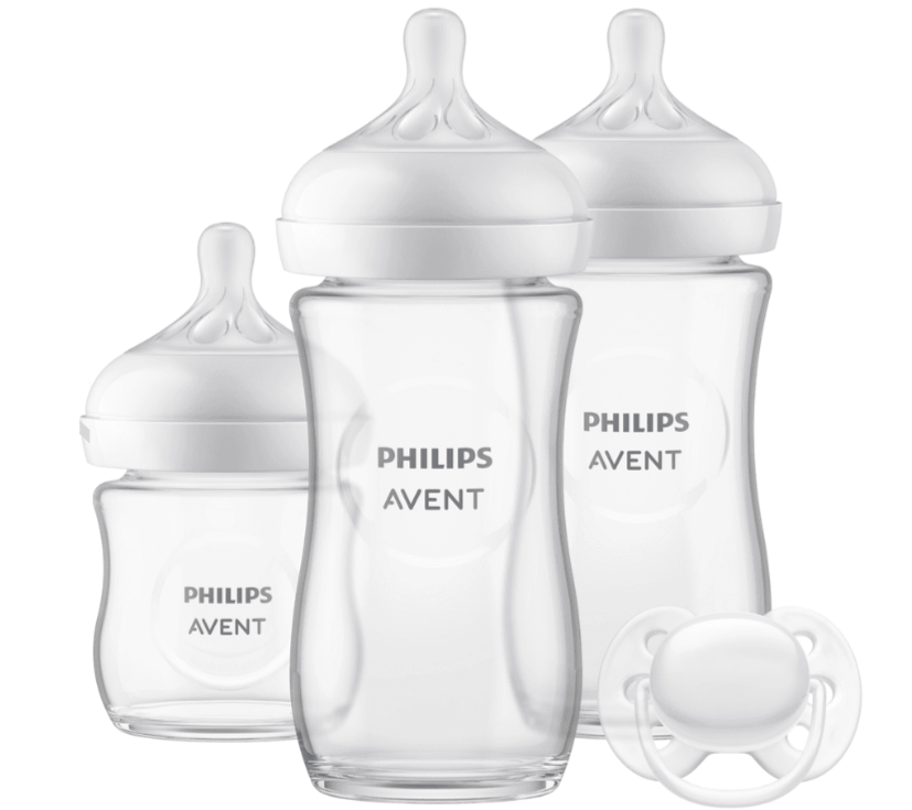 Philips Avent Natural Response Flaschen Starter-Set, klein, Glas (4-teilig)