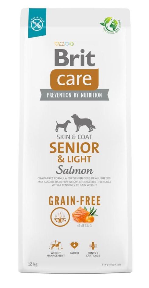 Brit Care Can Senior & Light Grain Free - Lachs, Trockenfutter für Hunde (12kg)