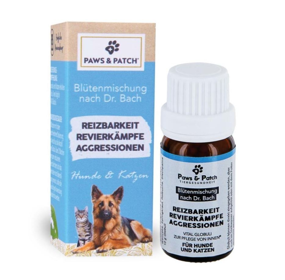 Paws and Patch Reizbarkeit+Aggressionen+Revier Hunde/Katzen Bach-Blütenmischung (10g)