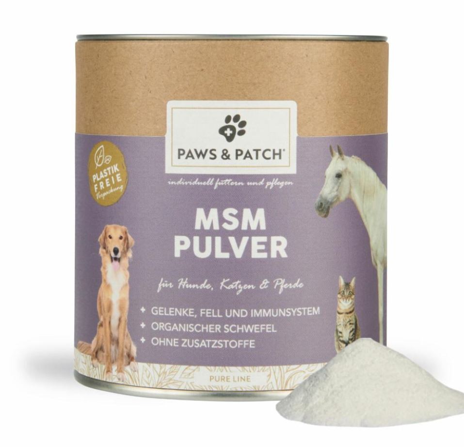 Paws and Patch MSM Pulver Hunde/Katzen/Pferde (400g)