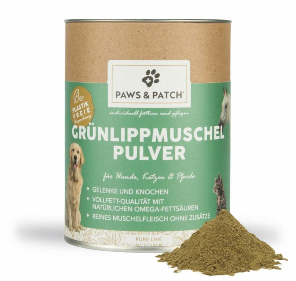 Paws and Patch Grünlippmuschel Pulver Hunde/Katzen/Pferde (150g)