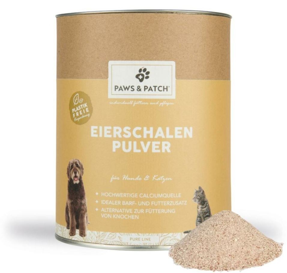 Paws and Patch Eierschalen Pulver Hunde/Katzen (1000g)