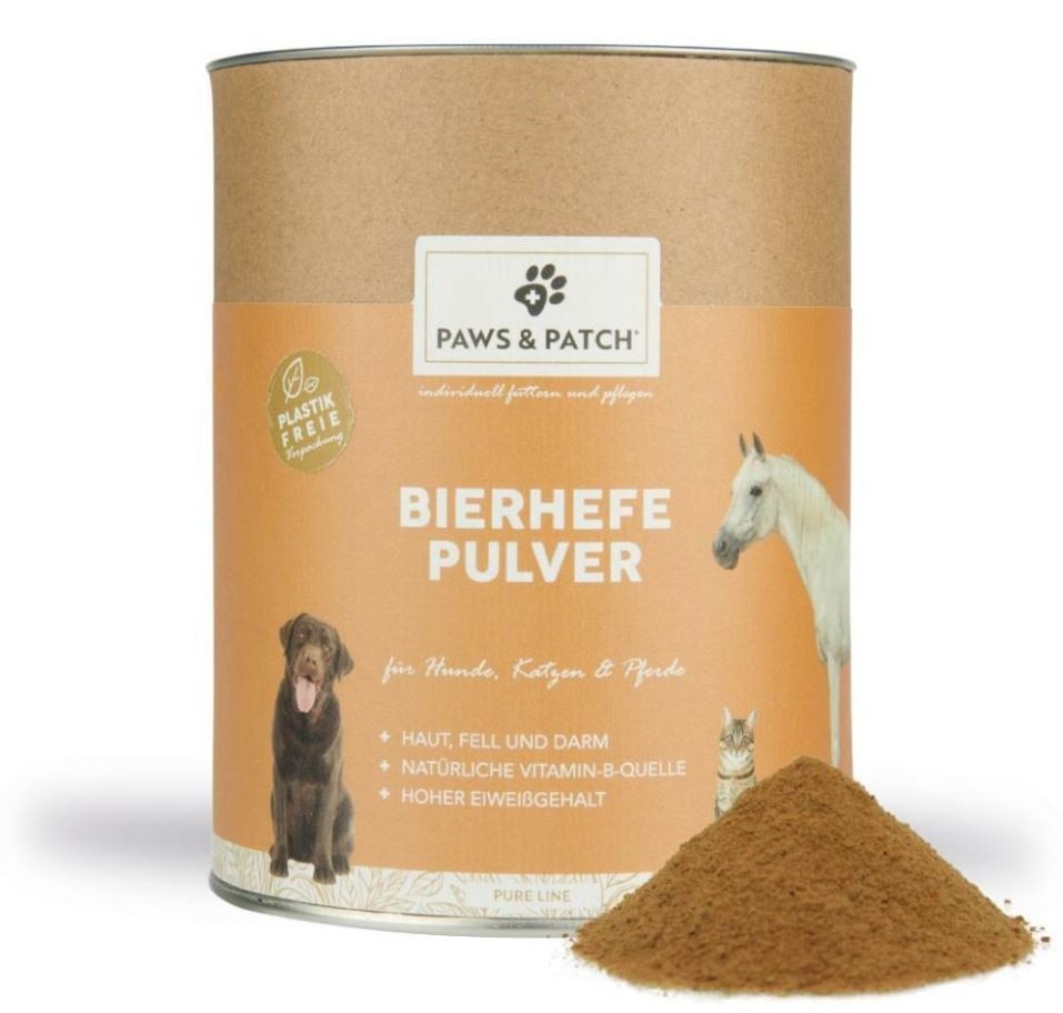 Paws and Patch Bierhefe Pulver Hunde/Katzen/Pferde (500g)