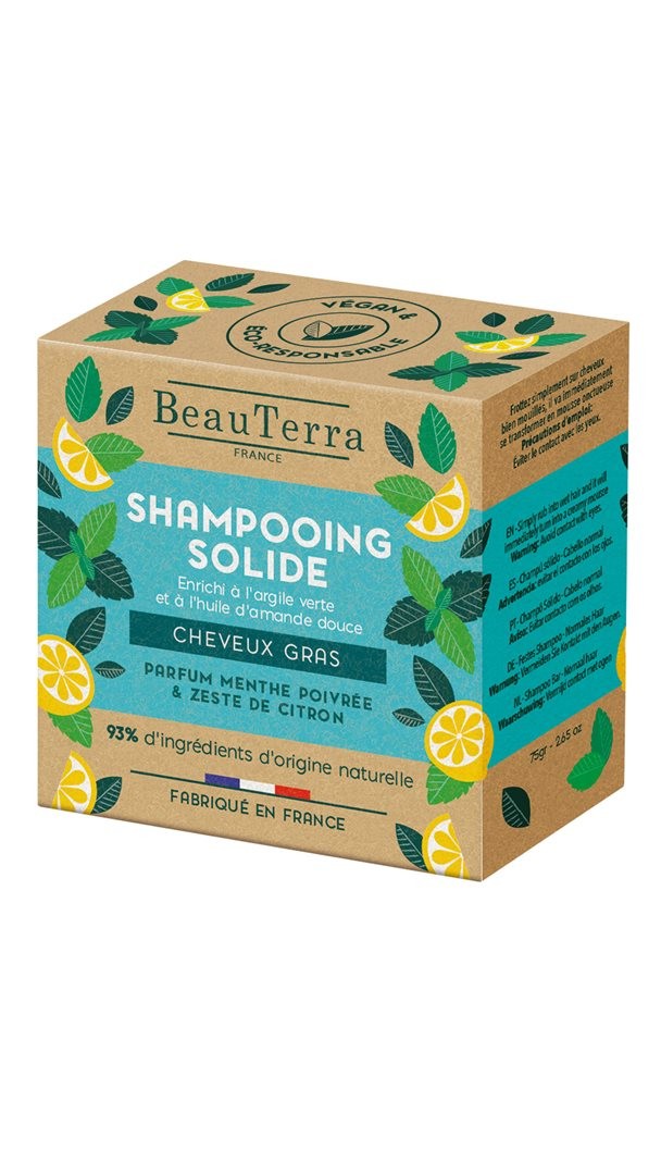 BeauTerra Shampoo Solide fettiges Haar (75g)