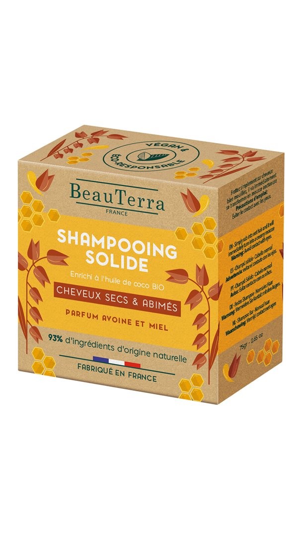 BeauTerra Shampoo Solide trockenes & beschädigtes Haar (75g)