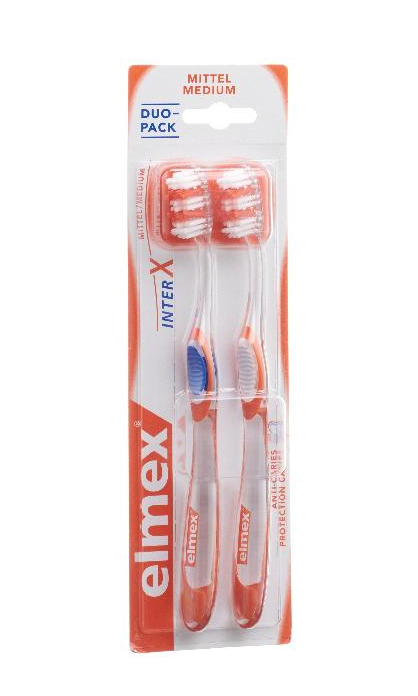 Elmex Kariesschutz InterX Mittel Zahnbürste Duo (2 Stk)