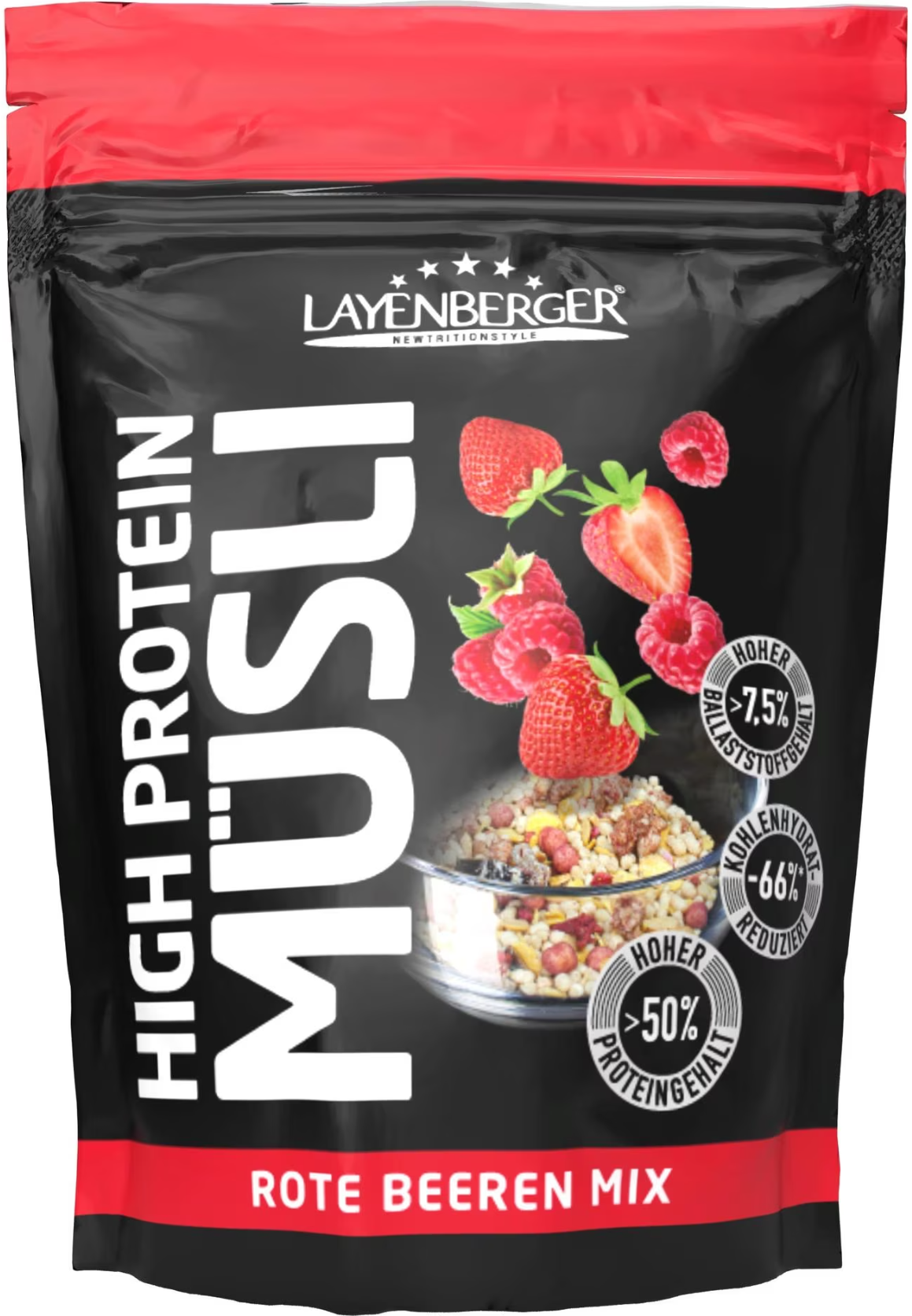 Layenberger High Protein-Müsli Rote Beeren Mix (360g)