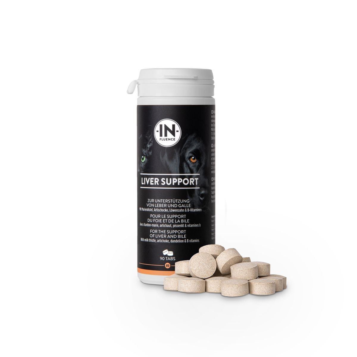 IN-FLUENCE Liver Support Kautabletten für Hunde und Katzen (90 Stk)