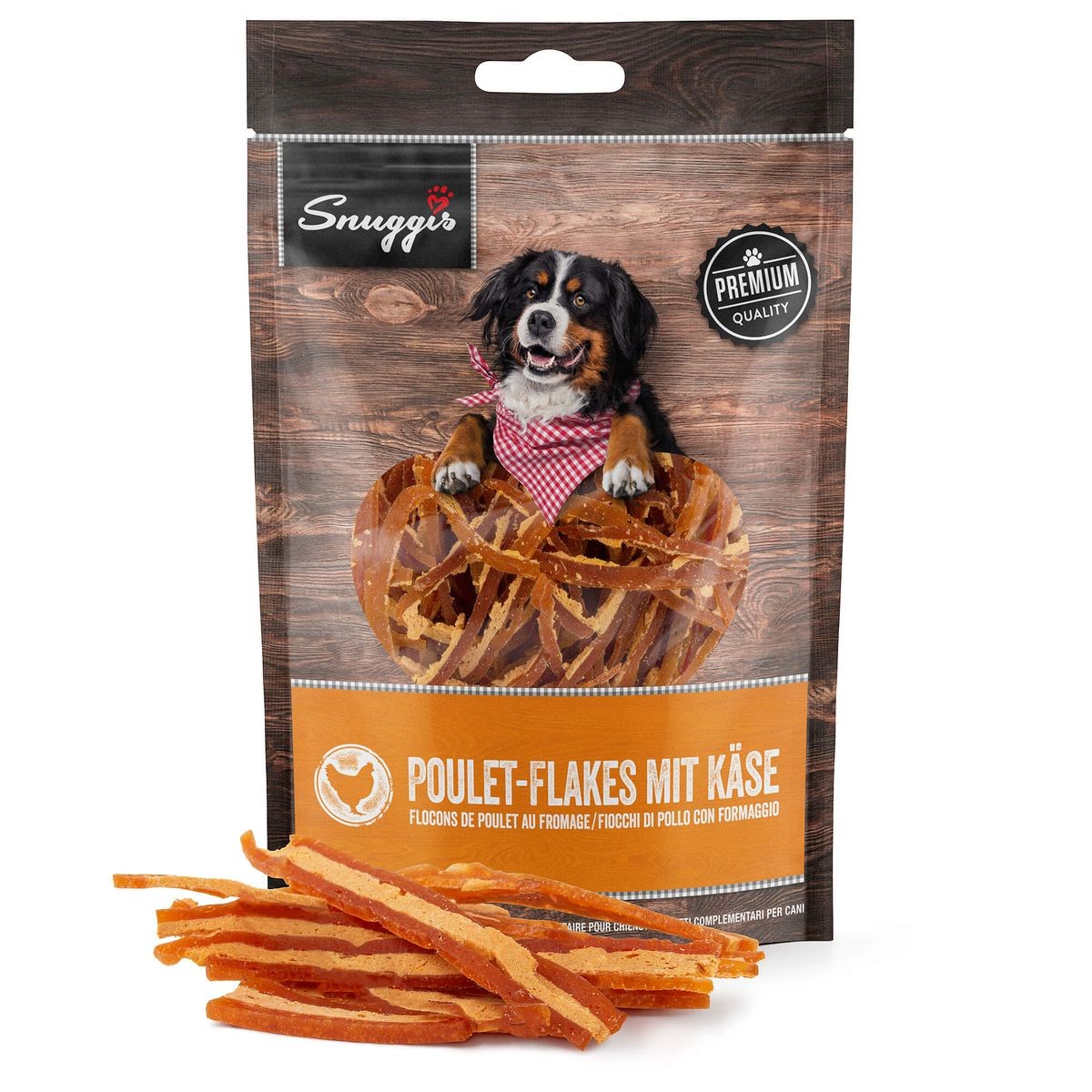 Snuggis Poulet-Flakes mit Käse für Hunde (80g)