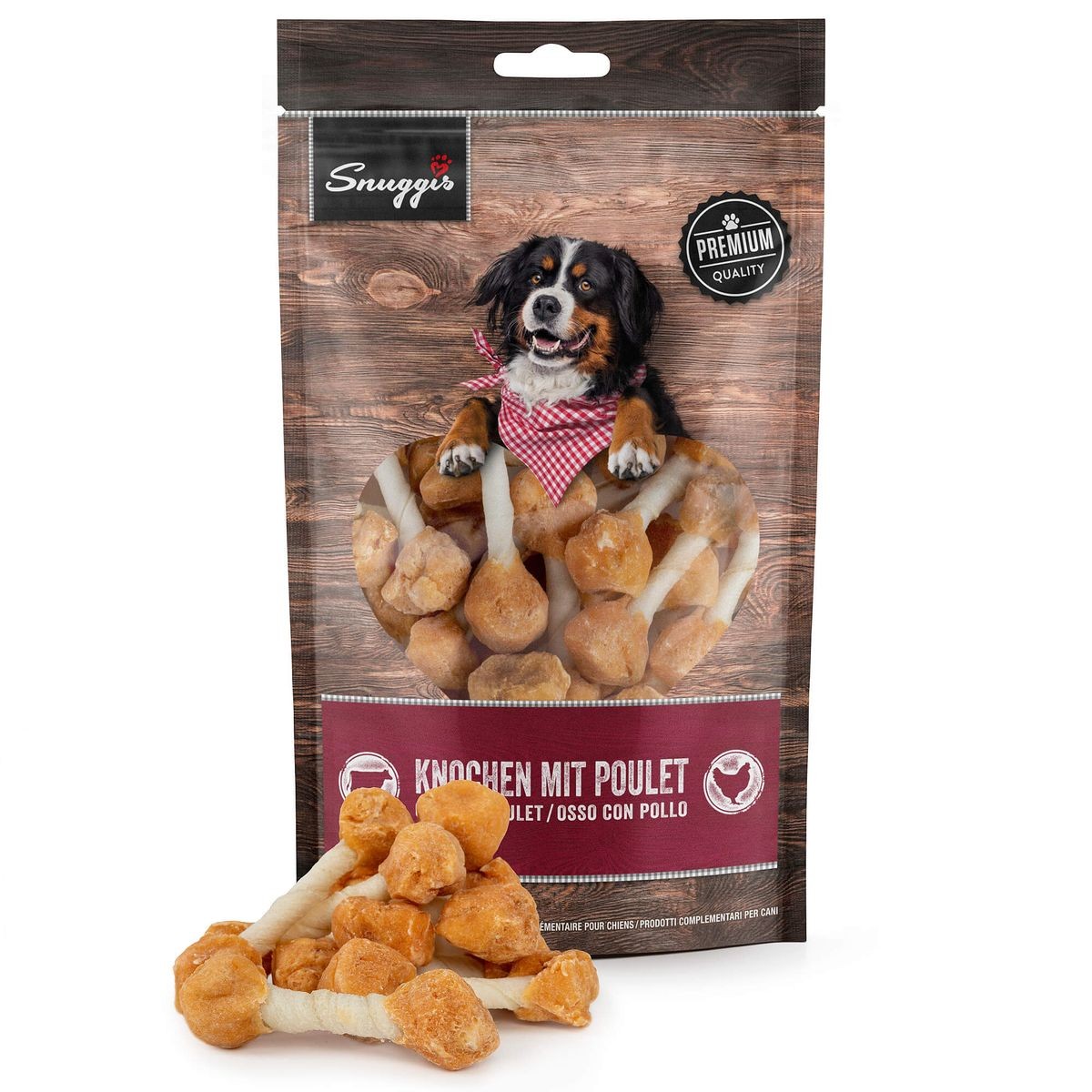 Snuggis Knochen mit Poulet für Hunde (150g)