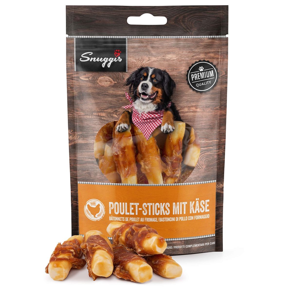 Snuggis Poulet-Sticks mit Käse für Hunde (100g)