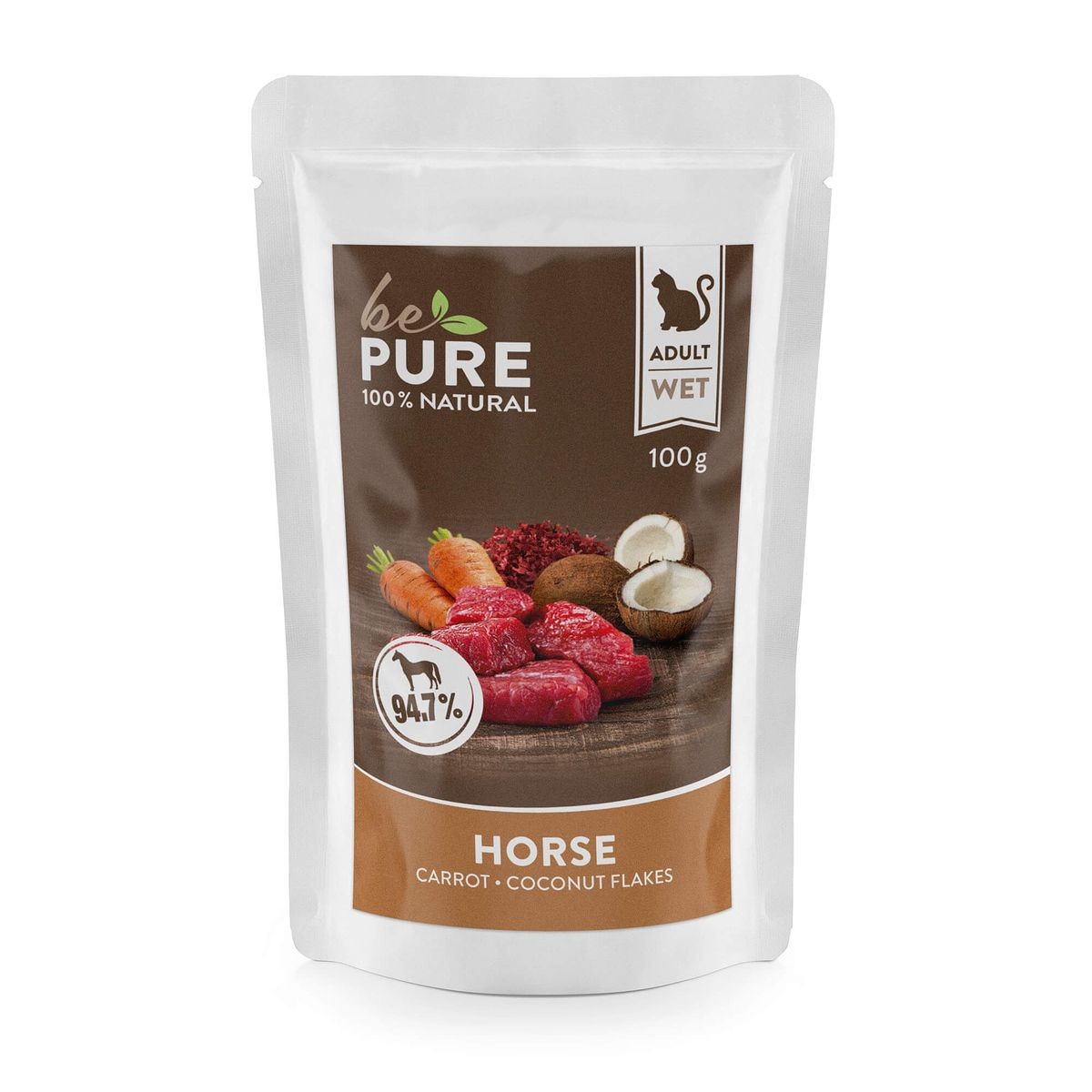 bePure Horse mit Pferd und Gemüse für Katzen (100g)