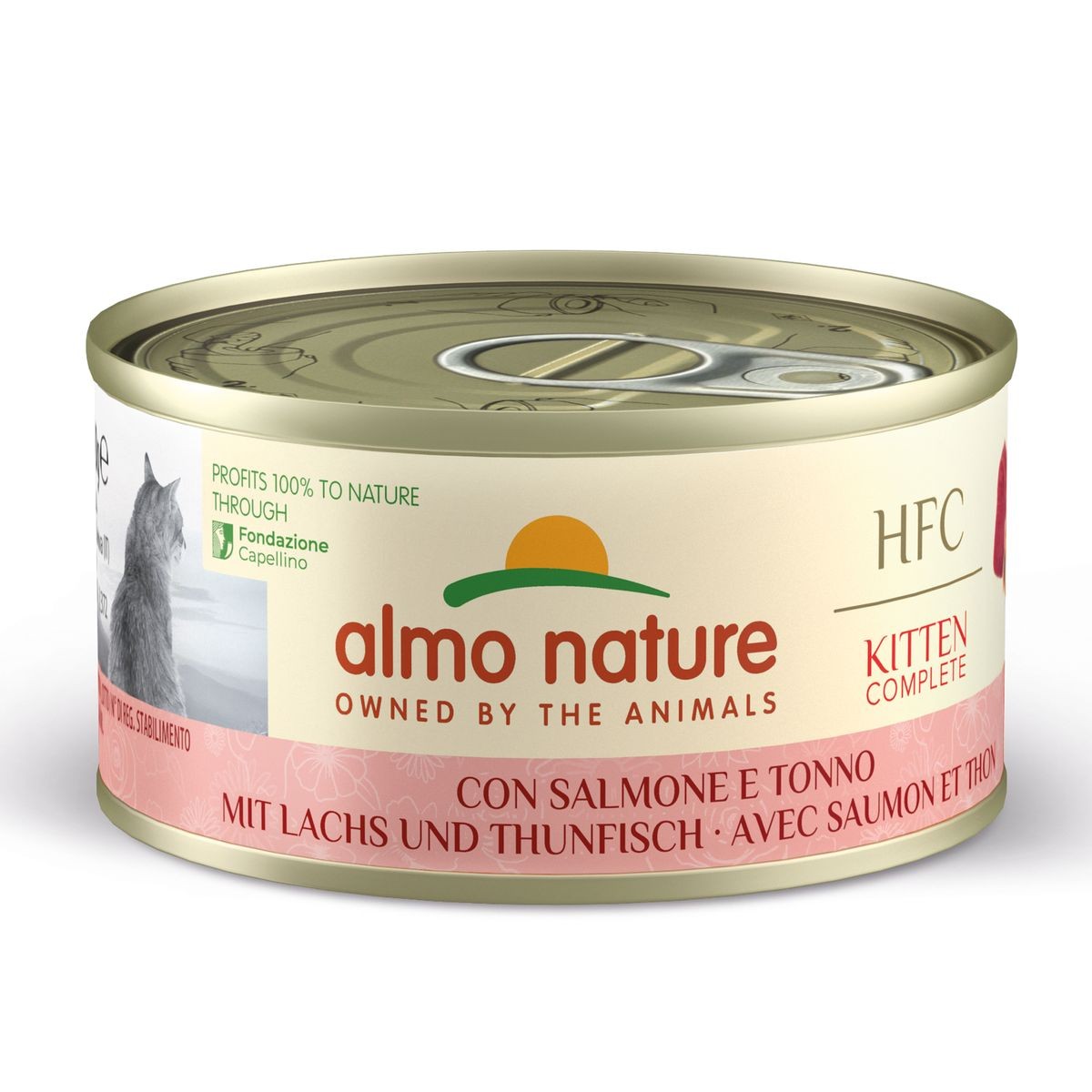 Almo Nature Complete Kitten Lachs und Thunfisch, Nassfutter für Katzen (70g)