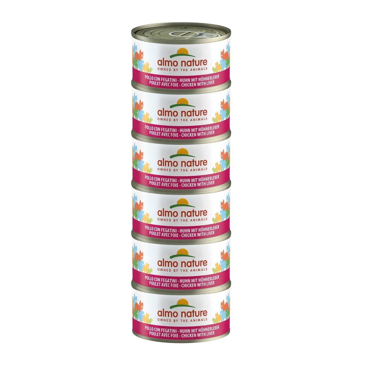 Almo Nature HFC Natural Megapack Nassfutter für Katzen mit Huhn und Leber (6x70g)