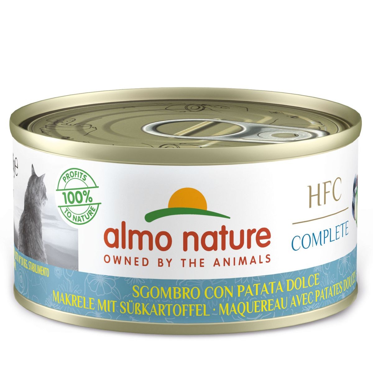 Almo Nature HFC Complete mit Makrele und Süsskartoffel, Nassfutter für Katzen (70g)