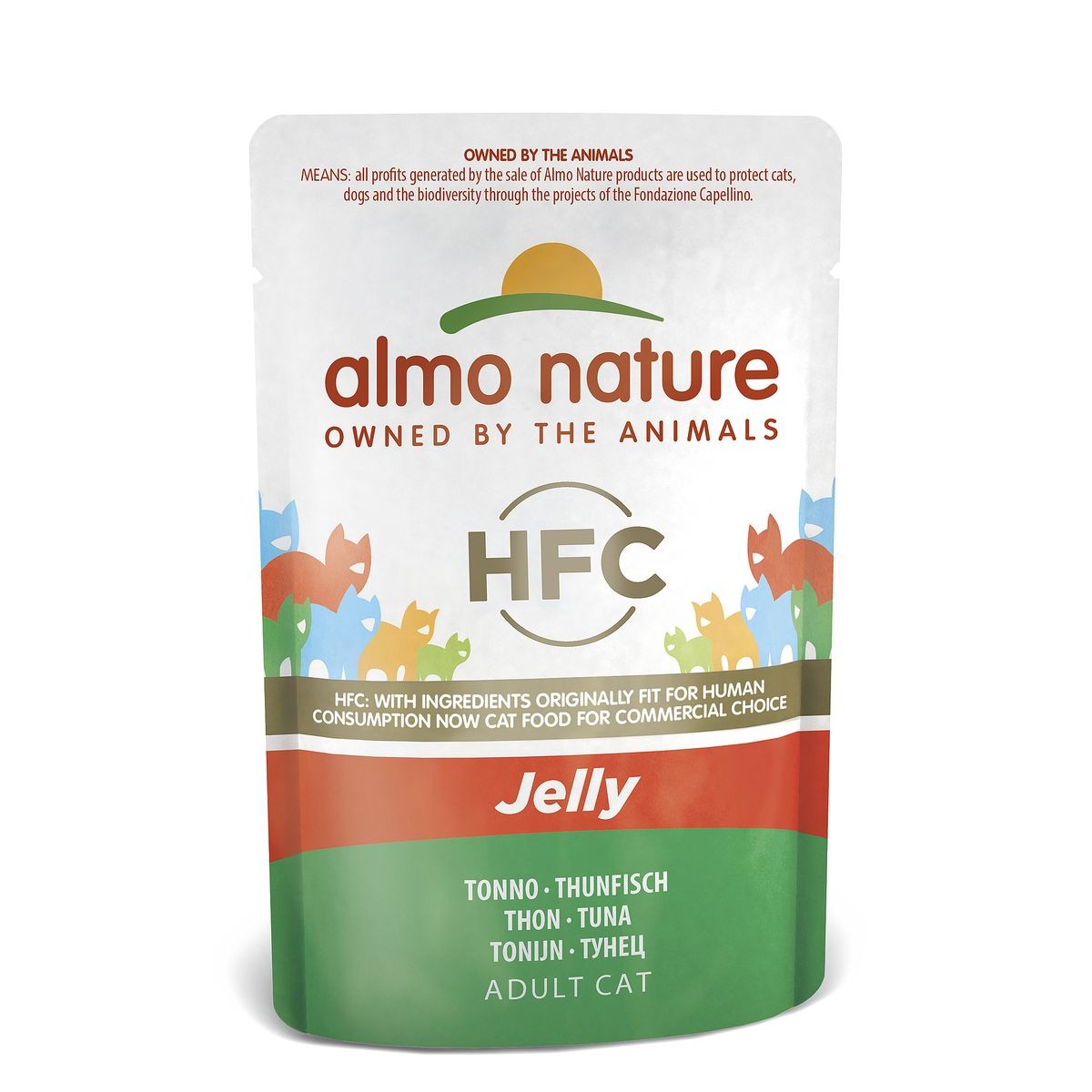 Almo Nature HFC Jelly Thunfisch, Nassfutter für Katzen (55g)