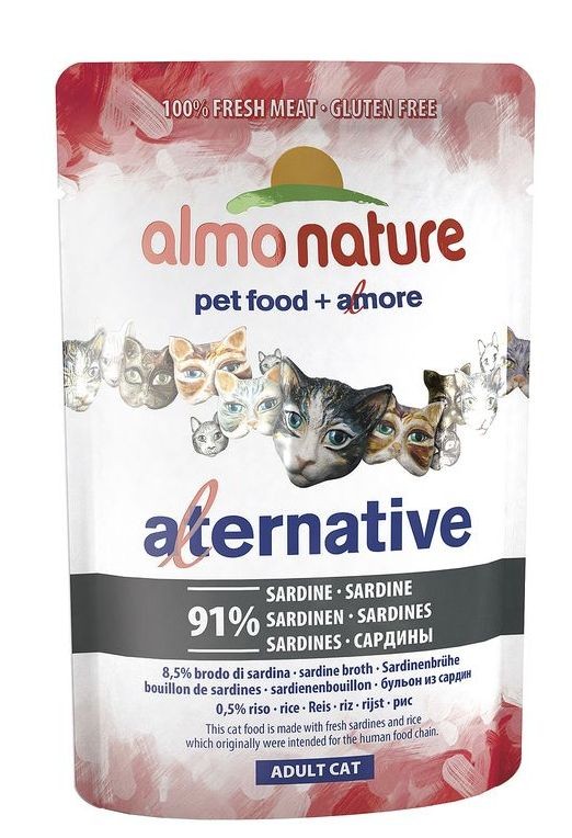 Almo Nature HFC Alternative NaturalPLUS Sardinen, Nassfutter für Katzen (55g)