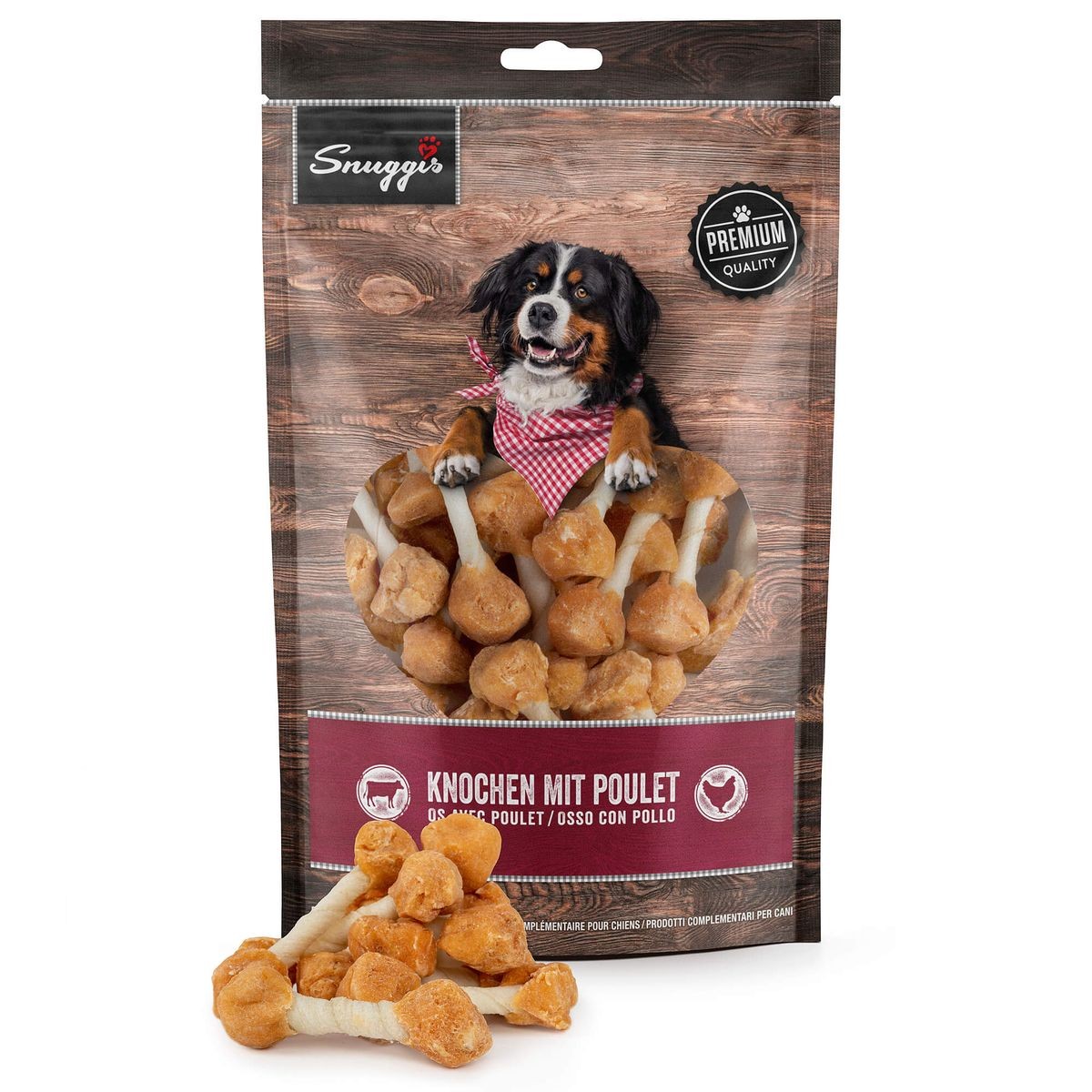 Snuggis Knochen mit Poulet für Hunde (400g)