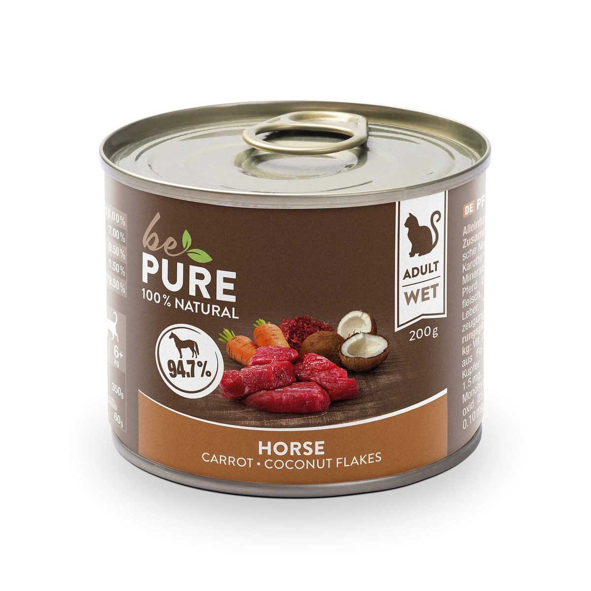 bePure Horse mit Pferd und Gemüse für Katzen (200g)