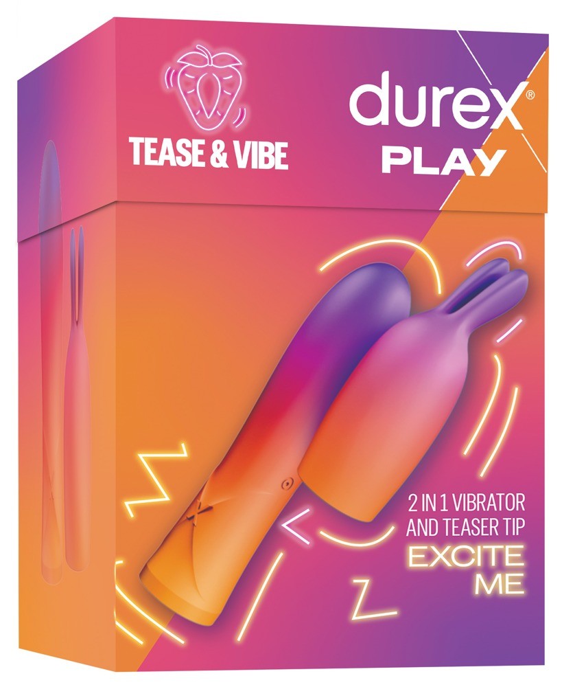 Durex Play Tease & Vibe 2in1 Vibrator mit Teaser-Spitze (1 Stk)