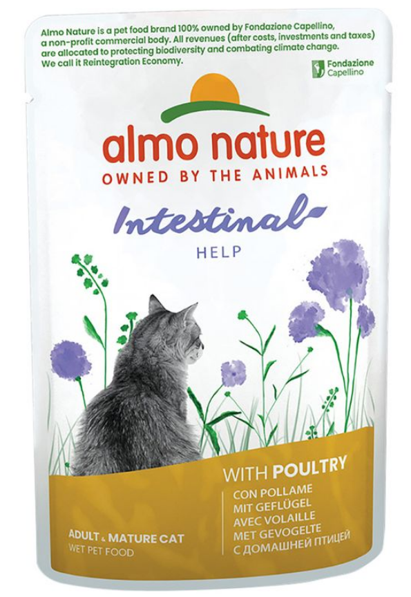 Almo Nature Intestinal Help mit Geflügel, Nassfutter für Katzen (70g)